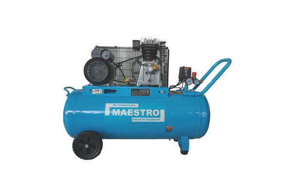 Maestro MAC-100PC Aεροσυμπιεστης Με Ιμαντα 1/Φ - 100 Lt - 3HP - 2.2KW - 8BAR