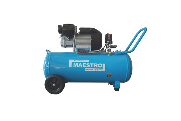 Maestro MAC-100VT Αεροσυμπιεστης Μονομπλοκ Κεφαλης Τυπου "V" 1/Φ - 100 Lt - 3HP - 1.5KW - 8BAR