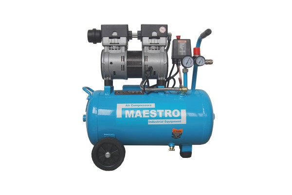 Maestro MAC-24BR Αεροσυμπιεστης Brushless Χαμηλου Θορυβου 1/Φ - 24 Lt - 1HP - 0.75KW - 8BAR