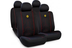 MOMO Σετ Καλύμματα Αυτοκινήτου Modern Μαύρο-Κόκκινο 4 ΤΜΧ - SC021BR