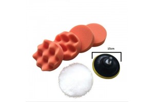 Σετ Βαση Με Σφουγγαρια Γυαλισματος 15cm Για Οικιακο Τρυπανι