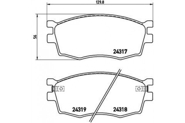 BREMBO P 30 026 Σετ τακάκια μπροστινά 