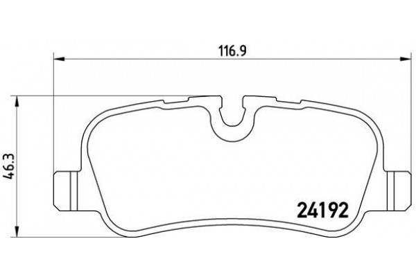 BREMBO P44019 Σετ τακάκια πίσω