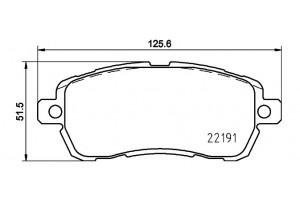 HELLA PAGID T2601 Τακάκια Μπροστά