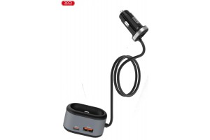 XO CC29 Φορτιστής Αυτοκινήτου με Θύρες: 1xUSB 1xType-C 2xΑναπτήρα