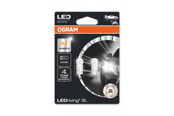 Osram W5W LEDriving SL Amber 12V Yellow 2τμχ 2827DYP-02B