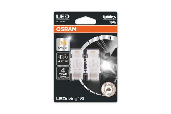 Osram P27/7W LEDriving SL Amber 12V 3157DYP-02B