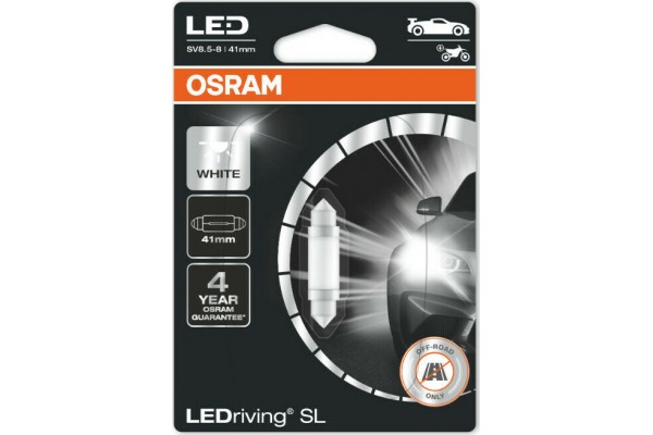 Osram Festoon (41 mm) SV8.5-8 LEDriving SL White 6000K 12V 6413DWP-01B