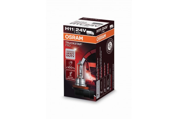 Osram H11 Truckstar Pro 24V 70W +100% Περισσότερο Φως 64216TSP