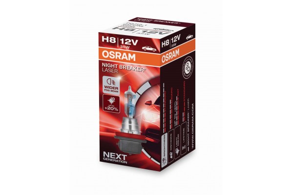 Osram H8 Night Braker Laser Next Generation 12V 35W +150% Περισσότερο Φως 64212NL