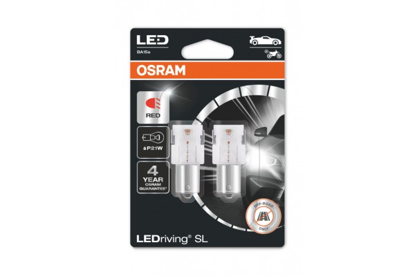 Osram P21W LEDriving SL Red 12V Blister 2τμχ 7506DRP-02B