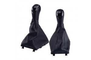 Leather Luxe Δερμάτινη Φούσκα Με Πόμολο 5-6 Ταχυτήτων Μαύρο Για Skoda Superb