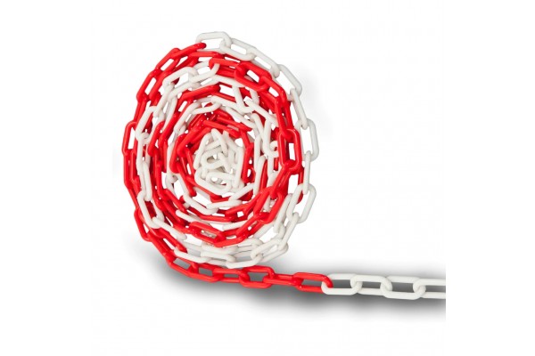 Πλαστική αλυσίδα σε κόκκινο και λευκό χρώμα μήκους 25 μέτρων 1 ΤΕΜ