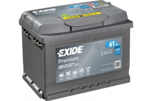 Exide EA612 Μπαταρία Σκάφους/Αυτοκινήτου Premium 12V 61Ah/600A Δεξιά