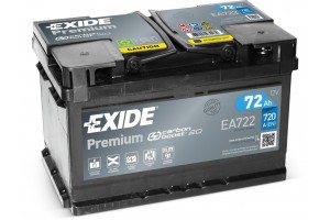 Exide EA722 Μπαταρία Σκάφους/Αυτοκινήτου Premium 12V 72Ah/720A Δεξιά