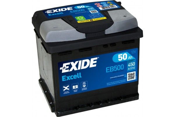 Exide EB500 Μπαταρία Αυτοκινήτου EXCELL 12V 50Ah/450A Δεξιά