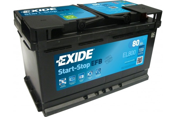 Exide EL800 Μπαταρία Αυτοκινήτου EFB Start-Stop 12V 80Ah/800A Δεξιά