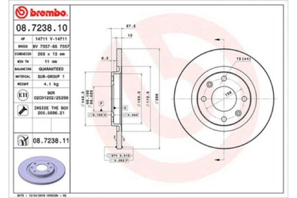 Magneti Marelli Δισκόπλακα - 360406040900