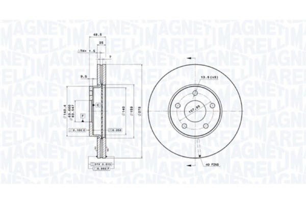 Magneti Marelli Δισκόπλακα - 360406005401