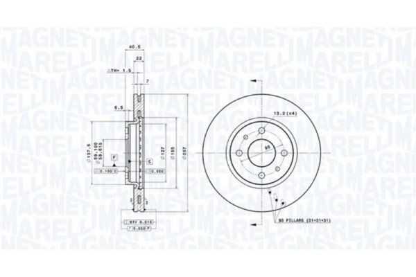 Magneti Marelli Δισκόπλακα - 360406029401