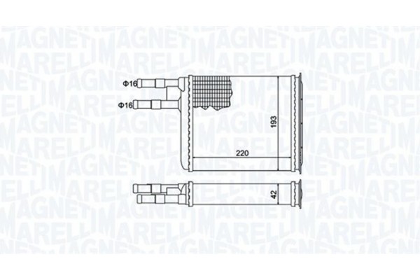 Magneti Marelli Εναλλάκτης θερμότητας, Θέρμανση Εσωτερικού Χώρου - 350218401000