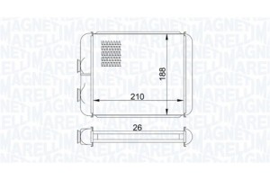 Magneti Marelli Εναλλάκτης θερμότητας, Θέρμανση Εσωτερικού Χώρου - 350218407000