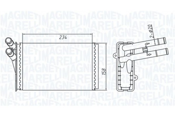 Magneti Marelli Εναλλάκτης θερμότητας, Θέρμανση Εσωτερικού Χώρου - 350218409000