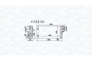 Magneti Marelli Εναλλάκτης θερμότητας, Θέρμανση Εσωτερικού Χώρου - 350218416000