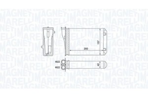 Magneti Marelli Εναλλάκτης θερμότητας, Θέρμανση Εσωτερικού Χώρου - 350218463000