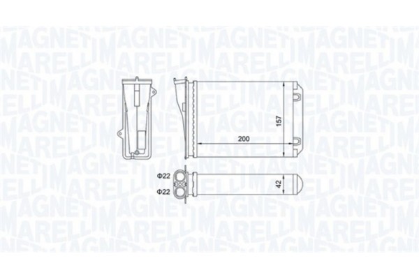 Magneti Marelli Εναλλάκτης θερμότητας, Θέρμανση Εσωτερικού Χώρου - 350218463000