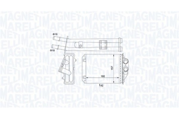 Magneti Marelli Εναλλάκτης θερμότητας, Θέρμανση Εσωτερικού Χώρου - 350218491000