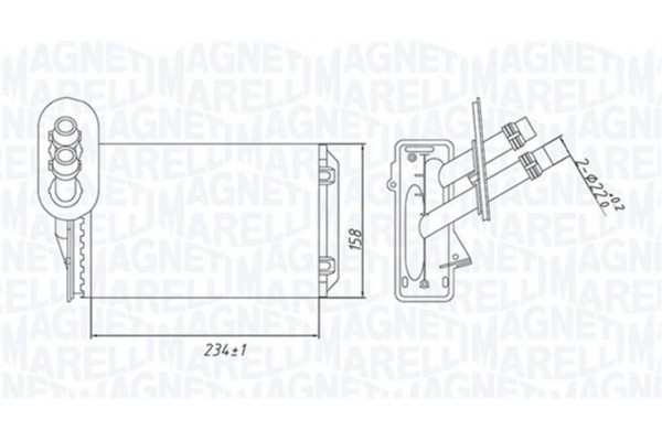 Magneti Marelli Εναλλάκτης θερμότητας, Θέρμανση Εσωτερικού Χώρου - 350218492000