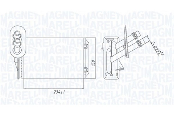 Magneti Marelli Εναλλάκτης θερμότητας, Θέρμανση Εσωτερικού Χώρου - 350218492000