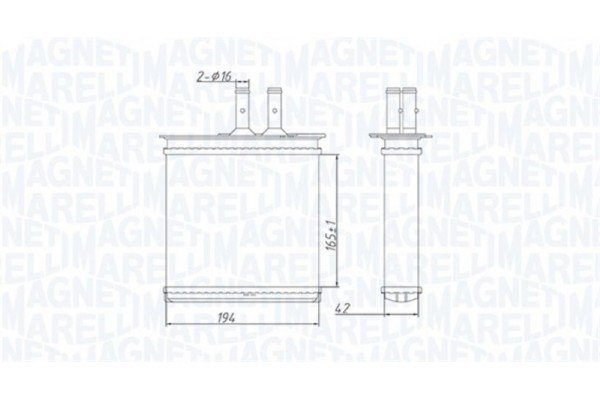 Magneti Marelli Εναλλάκτης θερμότητας, Θέρμανση Εσωτερικού Χώρου - 350218493000