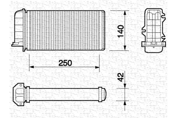 Magneti Marelli Εναλλάκτης θερμότητας, Θέρμανση Εσωτερικού Χώρου - 350218059000