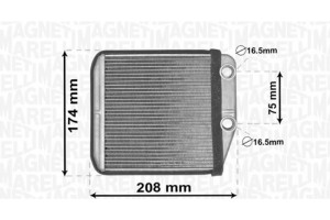 Magneti Marelli Εναλλάκτης θερμότητας, Θέρμανση Εσωτερικού Χώρου - 350218444000