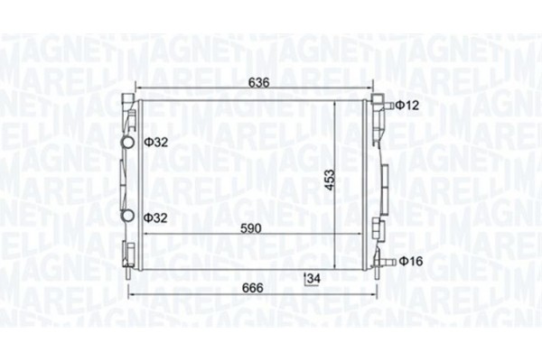 Magneti Marelli Ψυγείο, Ψύξη Κινητήρα - 350213153500