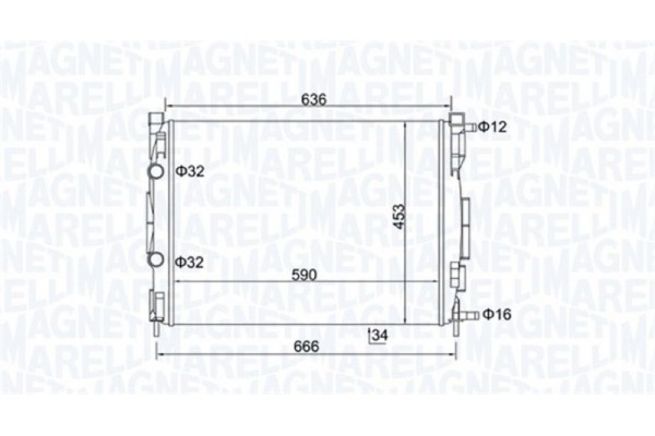 Magneti Marelli Ψυγείο, Ψύξη Κινητήρα - 350213153500