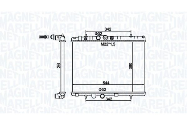 Magneti Marelli Ψυγείο, Ψύξη Κινητήρα - 350213156100