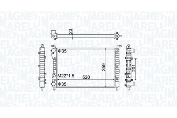 Magneti Marelli Ψυγείο, Ψύξη Κινητήρα - 350213171100