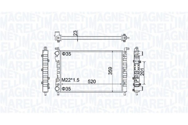 Magneti Marelli Ψυγείο, Ψύξη Κινητήρα - 350213171100