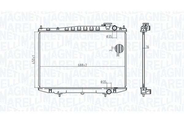 Magneti Marelli Ψυγείο, Ψύξη Κινητήρα - 350213174500