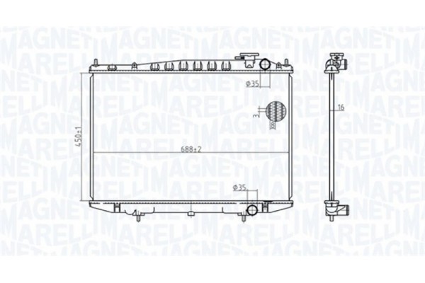 Magneti Marelli Ψυγείο, Ψύξη Κινητήρα - 350213174500