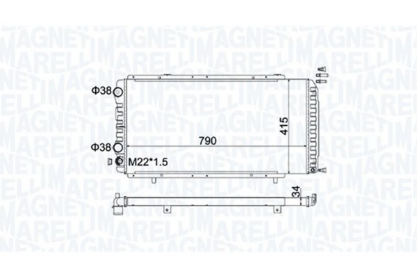 Magneti Marelli Ψυγείο, Ψύξη Κινητήρα - 350213180900
