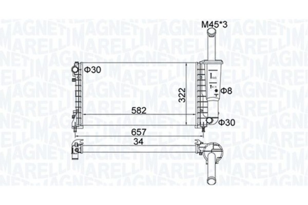 Magneti Marelli Ψυγείο, Ψύξη Κινητήρα - 350213183700