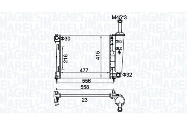 Magneti Marelli Ψυγείο, Ψύξη Κινητήρα - 350213183900