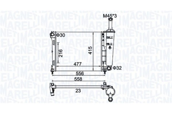 Magneti Marelli Ψυγείο, Ψύξη Κινητήρα - 350213183900