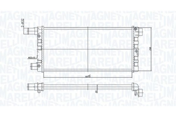 Magneti Marelli Ψυγείο, Ψύξη Κινητήρα - 350213185200