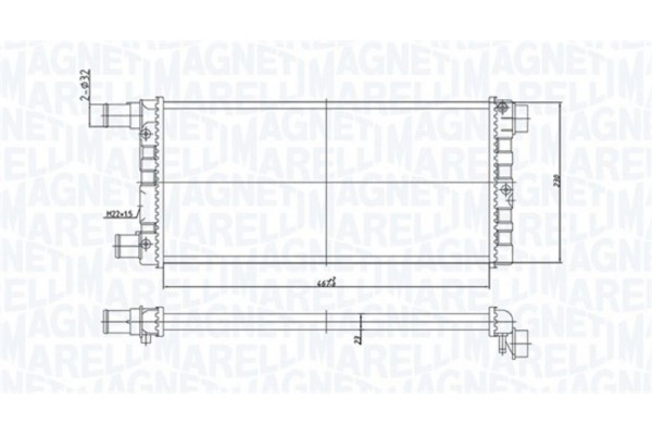 Magneti Marelli Ψυγείο, Ψύξη Κινητήρα - 350213185200