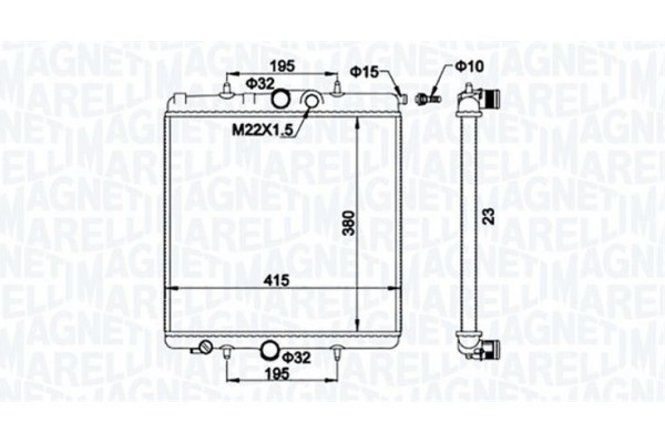 Magneti Marelli Ψυγείο, Ψύξη Κινητήρα - 350213194100